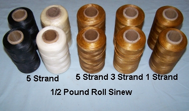 Sinew, Artificial, 1/2 lb roll, 5 strand 70#